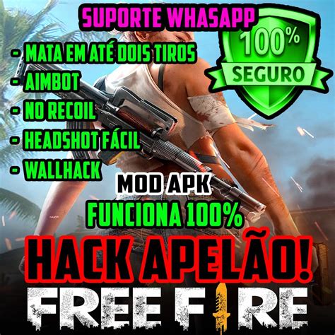 Free Fire Hack Apk Sem Risco De Ban Aimbot No Recoil R 99900 Em