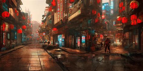 A Photo Of 8k Cyberpunk Chinatown Cinematic Lighting Stable