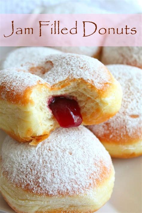 Jam Filled Donuts Homemade Recipe With Strawberry Jam