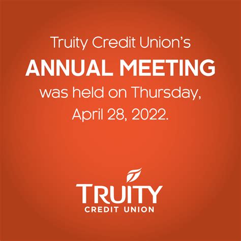 Truity Credit Union Held Its 83rd Annual Meeting Truity Credit Union