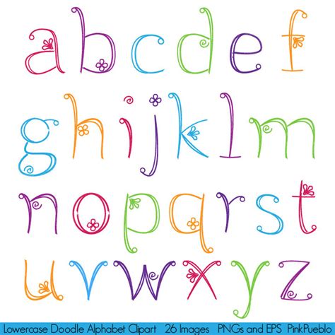 Girly letter fonts tirevi fontanacountryinn com. Doodle Alphabet Hand Drawn Girly Font Lowercase Commercial