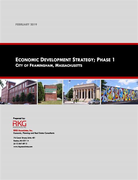 Economic Development Strategic Plan City Of Framingham Ma Official