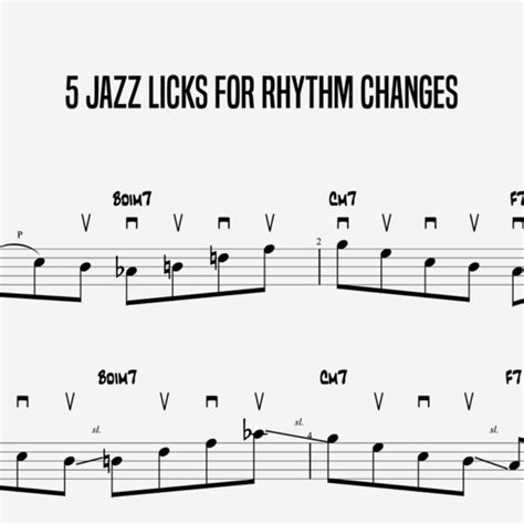 Jazz Licks Rhythm Changes Marcel Ardans Lessons With Marcel