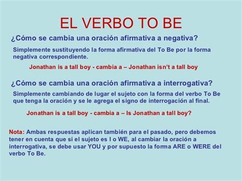 Verbo To Be En Inglés cómo Usarlo Ejemplos Ejercicios BAC Verbo