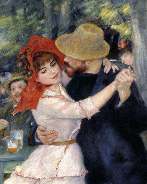 Pierre Auguste Renoir Danse à Bougival Détail Huile Sur Toile
