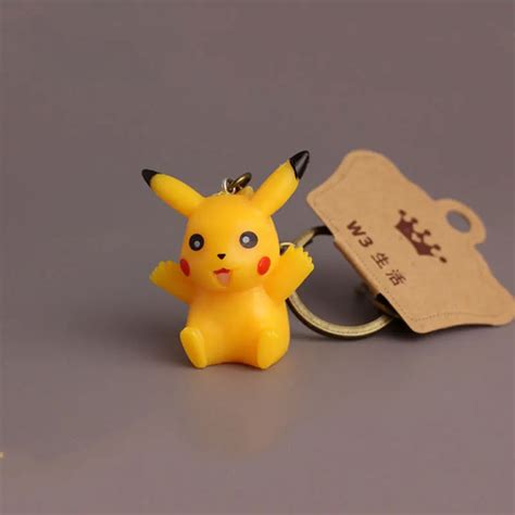 1pc Pikachu Keychain Cartoon Pokemon Pocket Monster Ornaments Key Chain