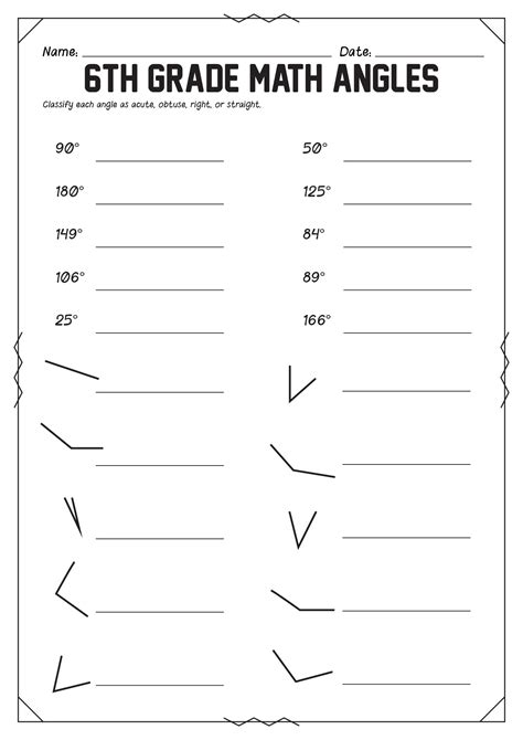 Angles Worksheets 5th Grade