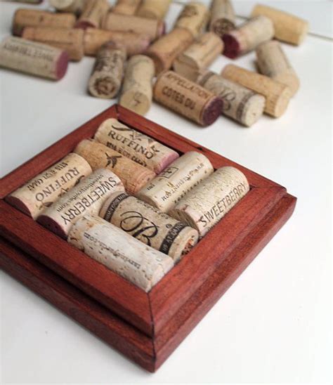 Crafts For Wine Corks Diy Coasters Reclaimed Wood Etsy Wine Cork