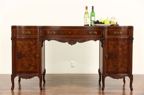 Country French 1940s Vintage Sideboard Server Or Buffet Walnut