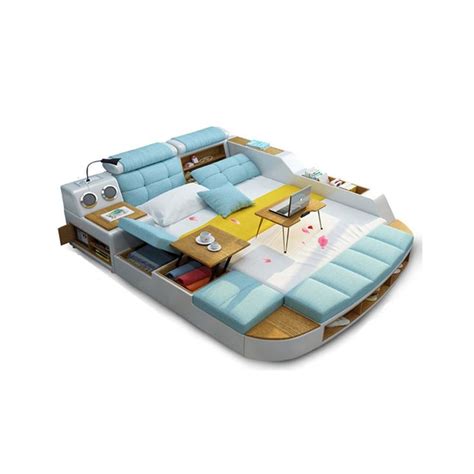 Leather Bed With Massage Function White Latest Leather King Multi Function Bed Designs Post