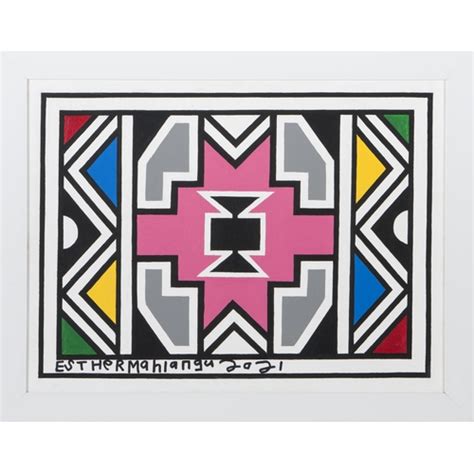 Esther Mahlangu South African 1935 Ndebele Pattern