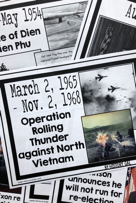 Vietnam War Timeline A Printable For Your Classroom With Images