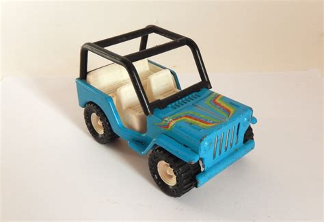 Vintage S Buddy L Blue Metal Plastic Jeep Toy