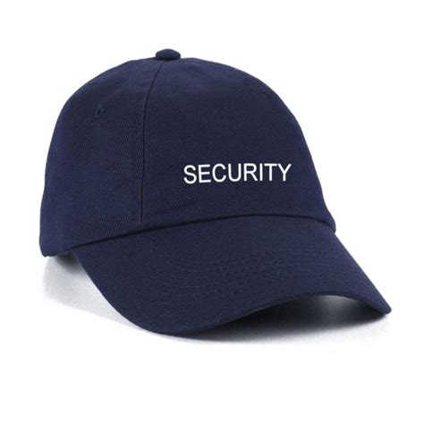 ‘security Embroidered Low Profile Baseball Cap Workwear World
