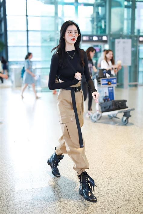 ming xi from the best airport style inspiration from asian celebrities korean girl fashion