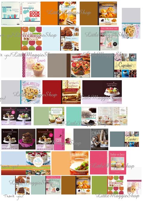 Printable Miniature Dollhouse Cooking Book Covers Digital Etsy