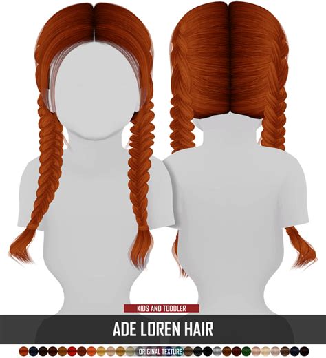 Sims 4 — Redheadsims Cc Ade Loren Hair Kids And