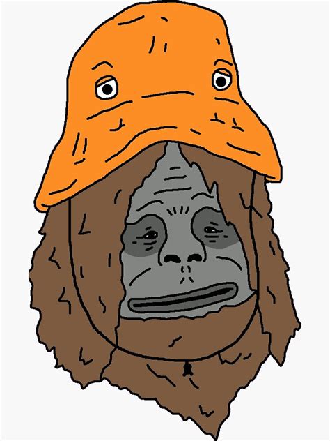 Sassy The Sasquatch With Bucket Hat Sticker For Sale By Basikski3 Redbubble