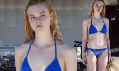 Elle Fanning Shows Toned Torso In Blue Bikini While My Xxx Hot Girl