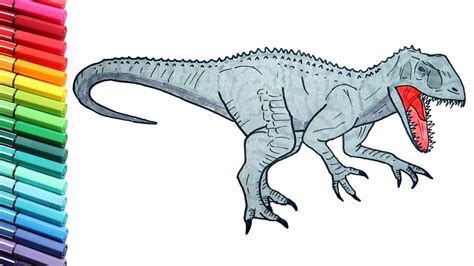 Jurassic World Indominus Rex Coloring Pages Dino Coloring Pinterest