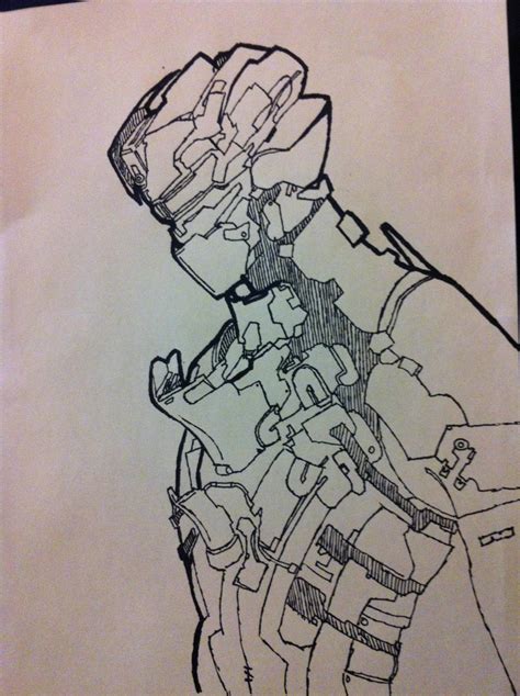 Isaac Clarke Dead Space Drawing By Ramaparooo On Deviantart