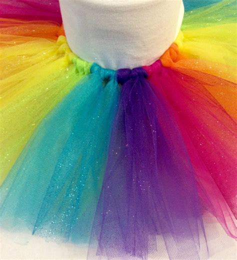 Rainbow Glitter Tutu Rainbow Tutu Colorful Tutu Birthday