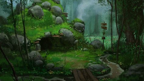 Anime Forest Wallpapers Wallpaper Cave