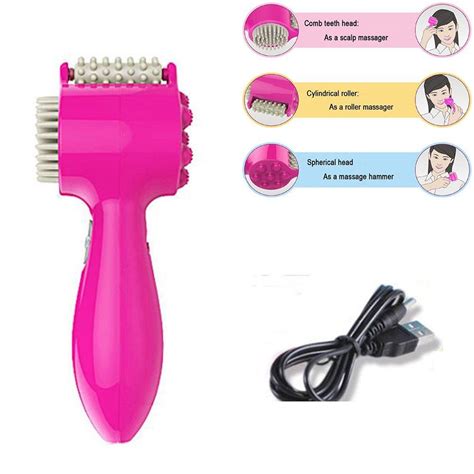 Zinnor Usb Electric Roller Massager Tooth Comb Massage Hammer Massager Powered By Battery Or