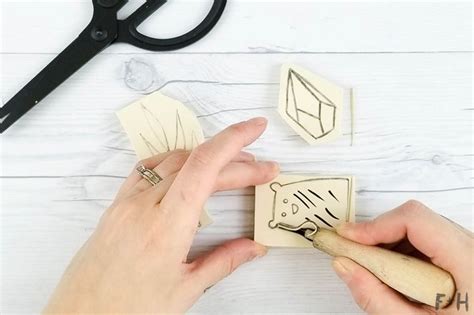 Diy Hand Carved Rubber Stamps Stamp Carving Hand Carved Stamp