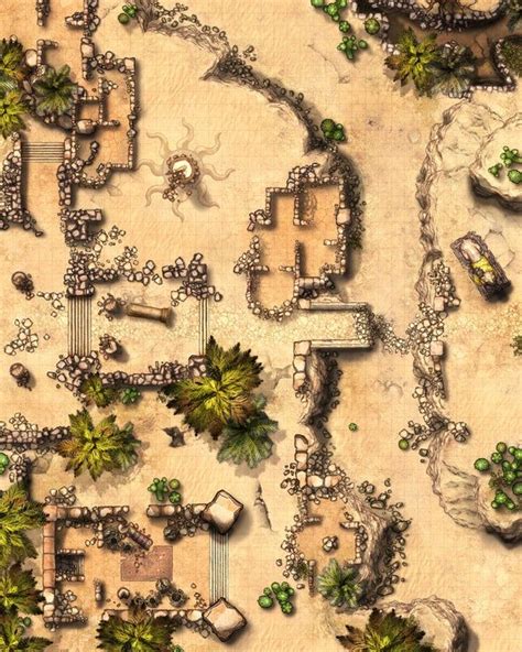 Desert Ruins Battlemaps Desert Map Fantasy Map My Xxx Hot Girl
