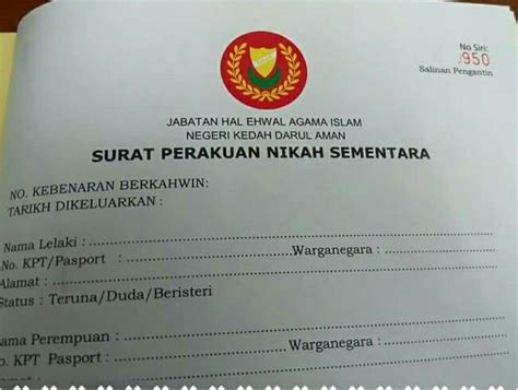 Contoh surat pengesahan mastautin terengganu surat pengesahan bermastautin doc. Borang Pemastautin Nikah Selangor