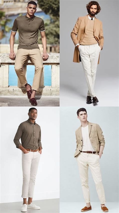 4 Easy Ways To Wear Neutrals Fashionbeans Earth Tone Outfits Men Casual Mens Casual Dress