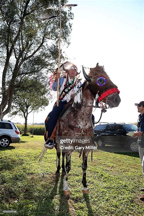 Shane Red Hawk Of The Sicangu Native American Tribe Poses At A Press