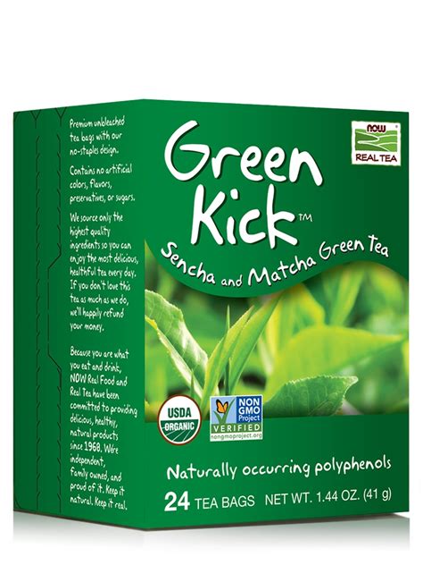 Green Kick Tea Organic Now Foods Greece Jmn Pharmaceutical