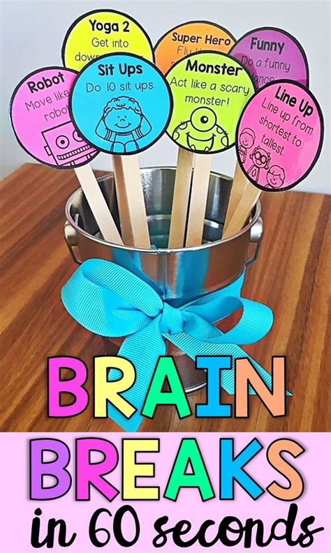 Brain Breaks In 60 Seconds Classroom Management Classroom Routines