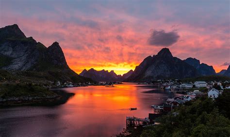 During The 2 Hours Of Night Reine Lofoten Norway Thank You For
