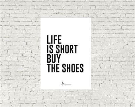 Life Is Short Typography Art Poster Printed On By Sofiprints