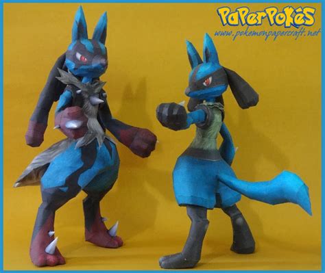 Paperpokes Mega Lucario Papercraft Paperkraft Net Free Papercraft Vrogue