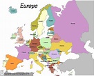 Map Of The European Countries Europe Map With Colors Map Of Europe ...