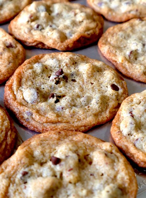 Thin And Crispy Pecan Chocolate Chip Cookies In 2020 Chocolate Chip