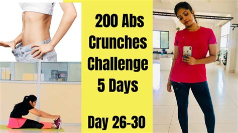 200 Abs Crunches Challenge To Reduce Belly Fat Day 26 30 Somya