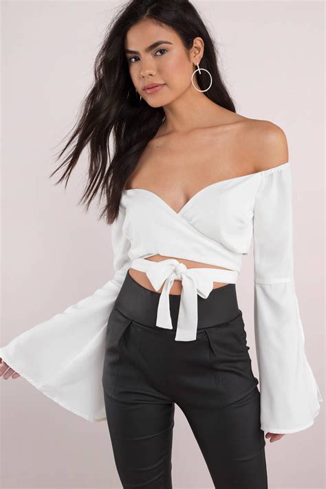 tobi crop tops womens knock it black off shoulder top white ⋆ theipodteacher