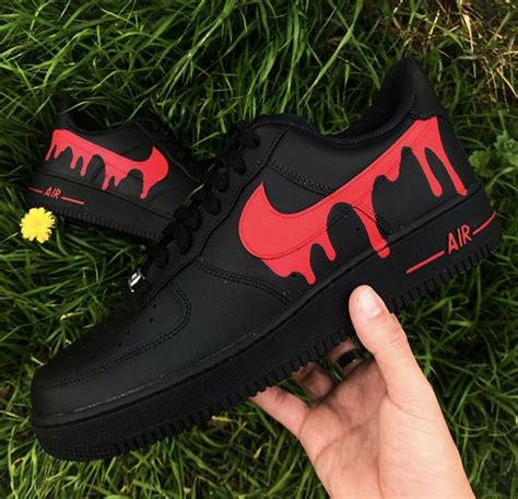 Red Drip Air Force 1 Custom In 2020 Swag Outfits Air Force Sneakers