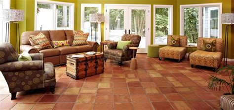 Manufacturers have installed these living room floor tile with rough surfaces that prevent slipping to safeguard their customers. Saltillo Tile in Living Room and Bedroom floors - Westside ...