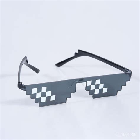 Men Women Goggles Glasses Thug Life 8 Bit Mlg Pixelated Sunglasses For Minecraft Players Rvcr
