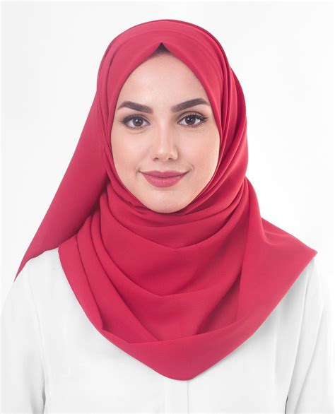 crimson poly georgette hijab regular crimson red beautiful muslim women beautiful hijab muslim