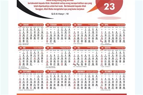 Download File Kalender 2023 Lengkap Masehi Hijriyah Dan 60 Off