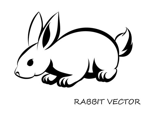 Black Vector Of Rabbit Eps 10 2174302 Vector Art At Vecteezy