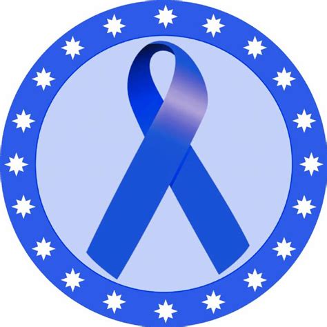 2 Dark Blue Awareness Ribbon Trophy Insert Awareness Inserts From