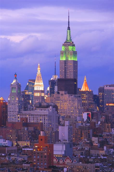 Illuminated Empire State Building St Patricks Day Pictures